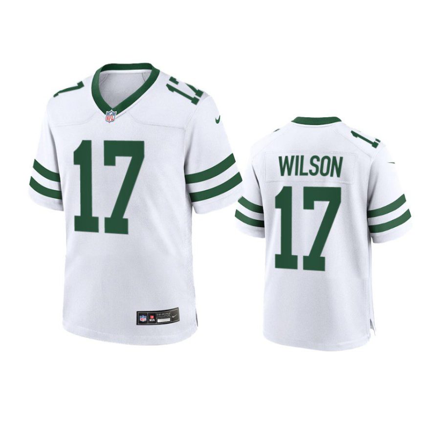 youth jets garrett wilson legacy game white jersey