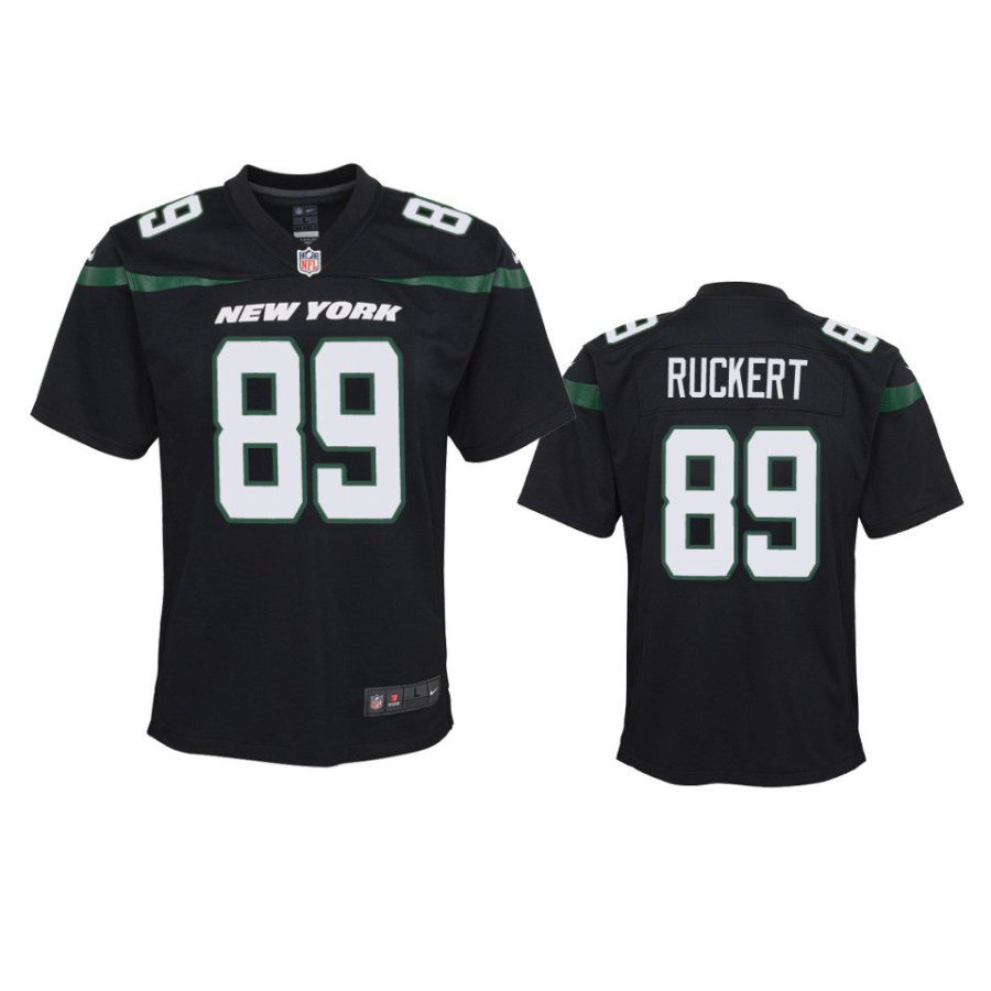 youth jets jeremy ruckert game black jersey