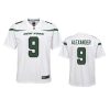 youth jets kwon alexander game white jersey