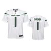 youth jets sauce gardner game white jersey