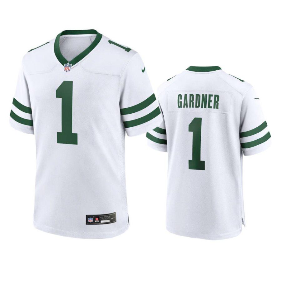 youth jets sauce gardner legacy game white jersey