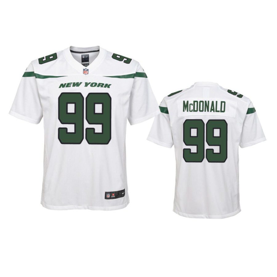 youth jets will mcdonald game white jersey