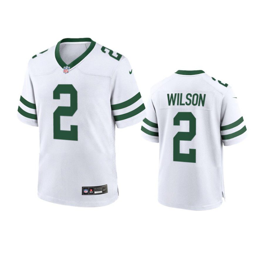 youth jets zach wilson legacy game white jersey