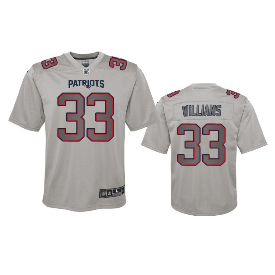 youth joejuan williams patriots gray atmosphere fashion game jersey