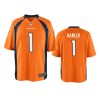 youth k.j. hamler broncos orange game jersey