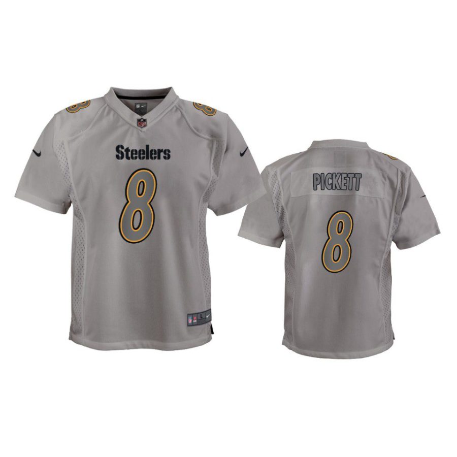 youth kenny pickett steelers gray atmosphere fashion game jersey