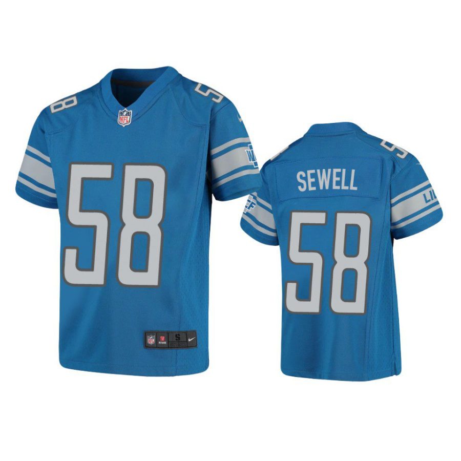 youth lions penei sewell game blue jersey