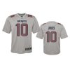 youth mac jones patriots gray atmosphere fashion game jersey