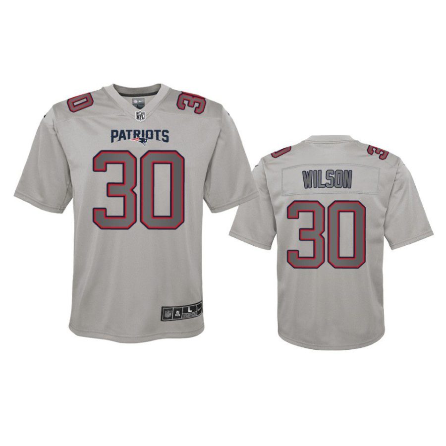 youth mack wilson patriots gray atmosphere fashion game jersey