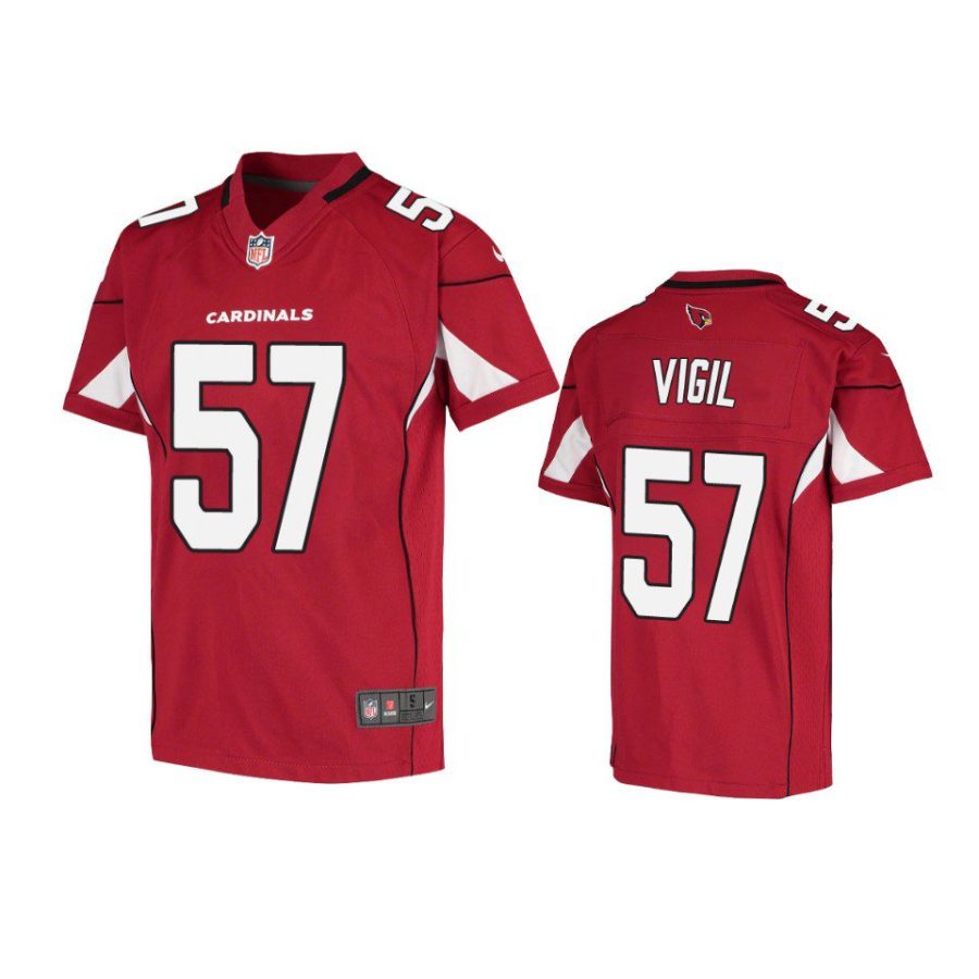 youth nick vigil cardinals cardinal game jersey