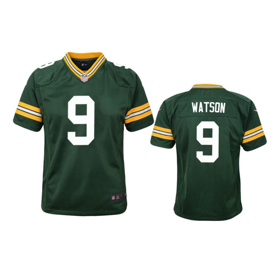 youth packers christian watson game green jersey