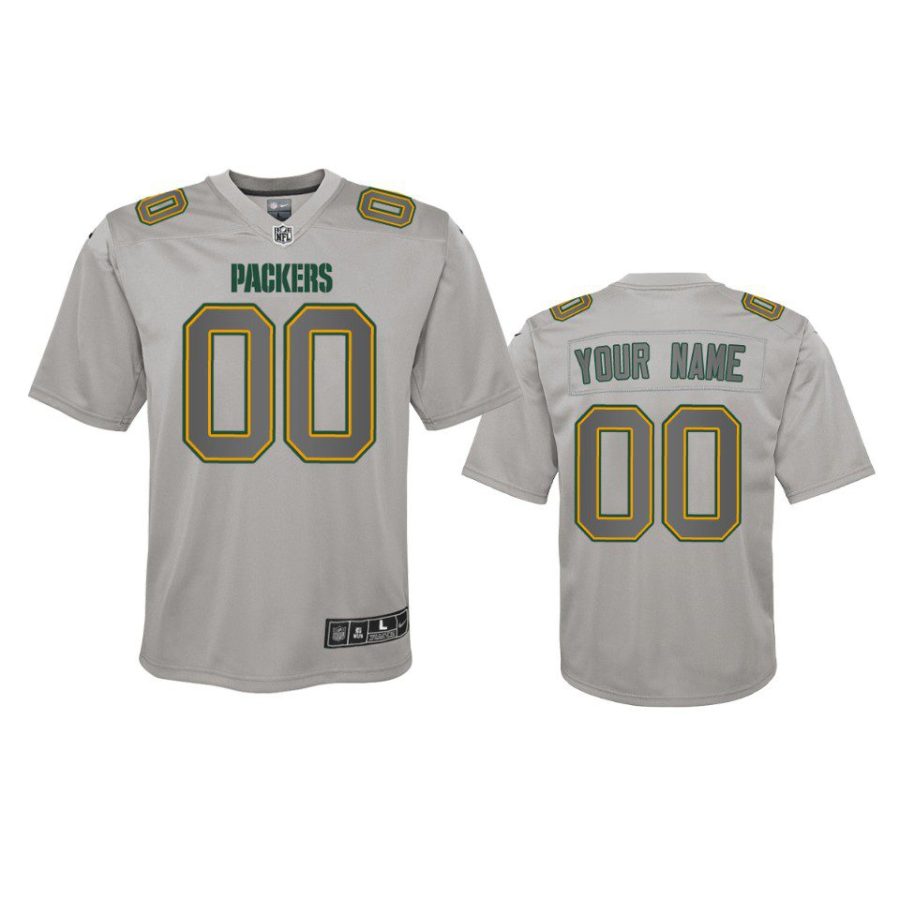 youth packers custom atmosphere fashion game gray jersey