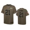 youth packers eric stokes olive limited 2022 salute to service jersey