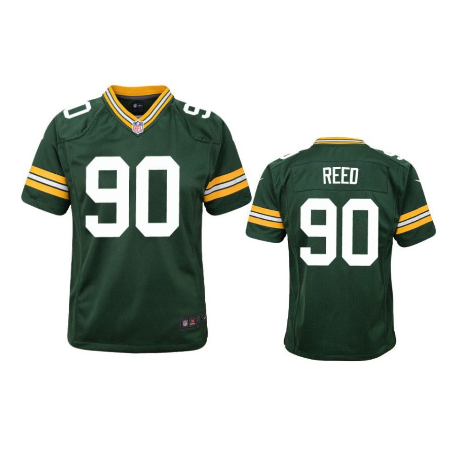 youth packers jarran reed game green jersey