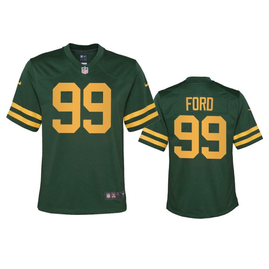 youth packers jonathan ford alternate game green jersey