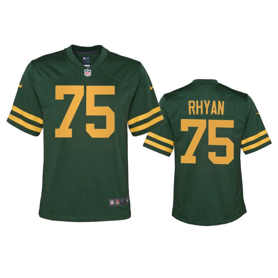 youth packers sean rhyan alternate game green jersey