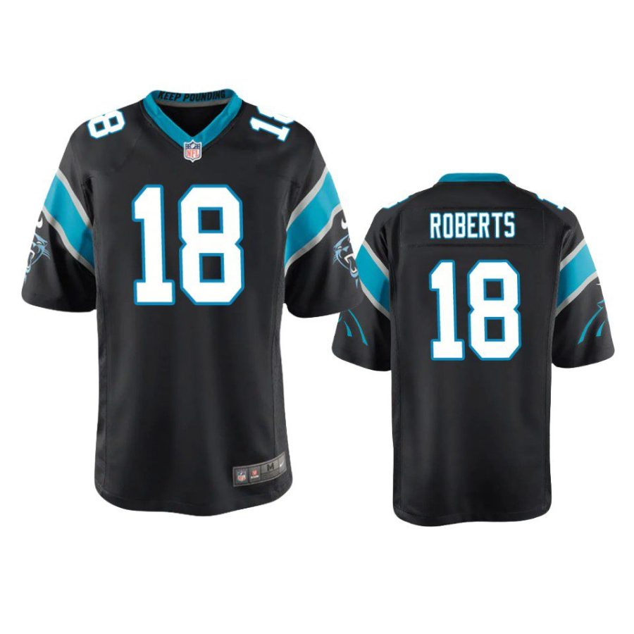 youth panthers andre roberts game black jersey