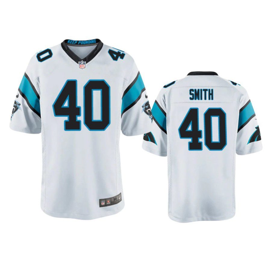 youth panthers brandon smith game white jersey