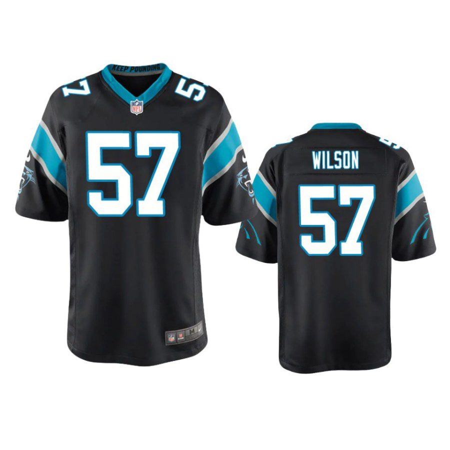 youth panthers damien wilson game black jersey