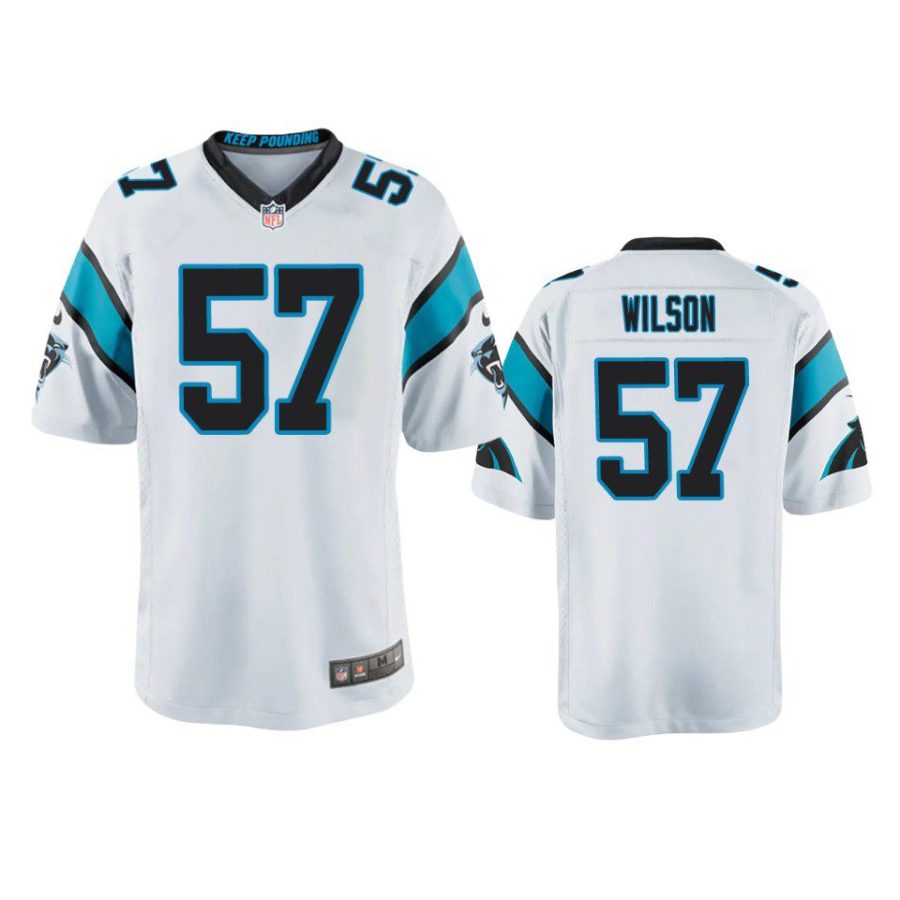 youth panthers damien wilson game white jersey