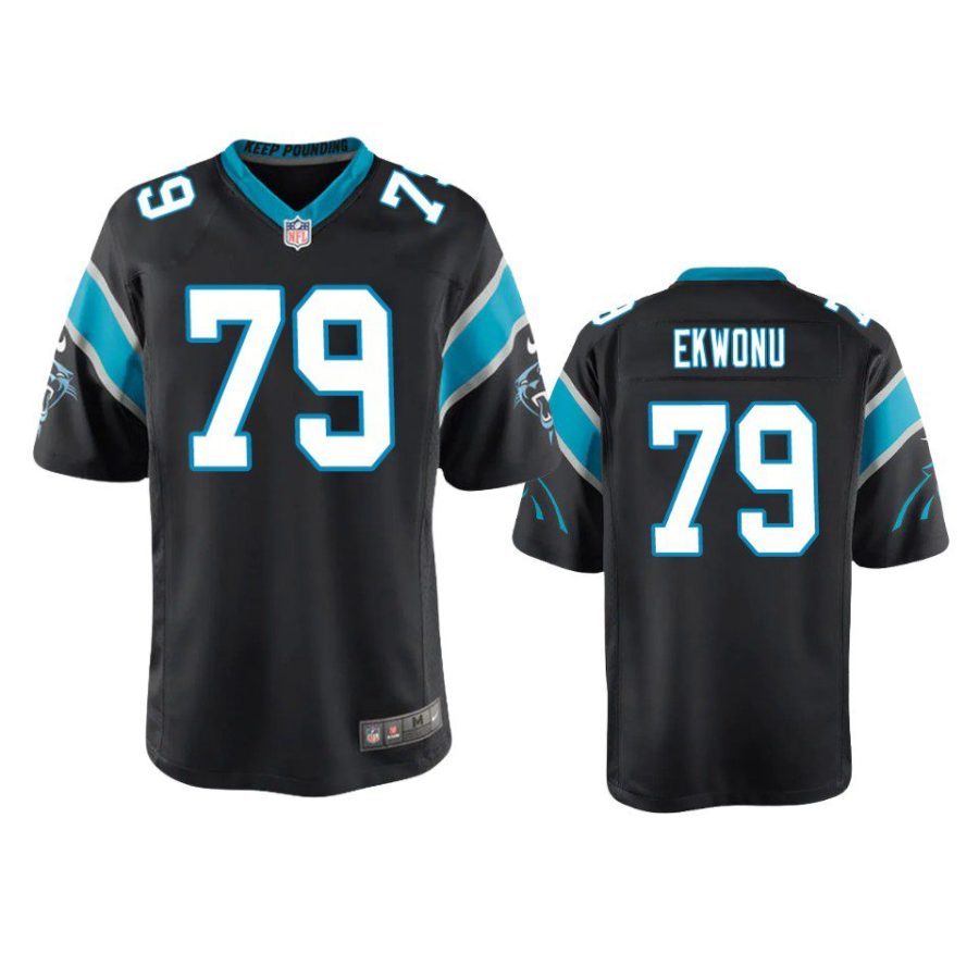 youth panthers ikem ekwonu game black jersey