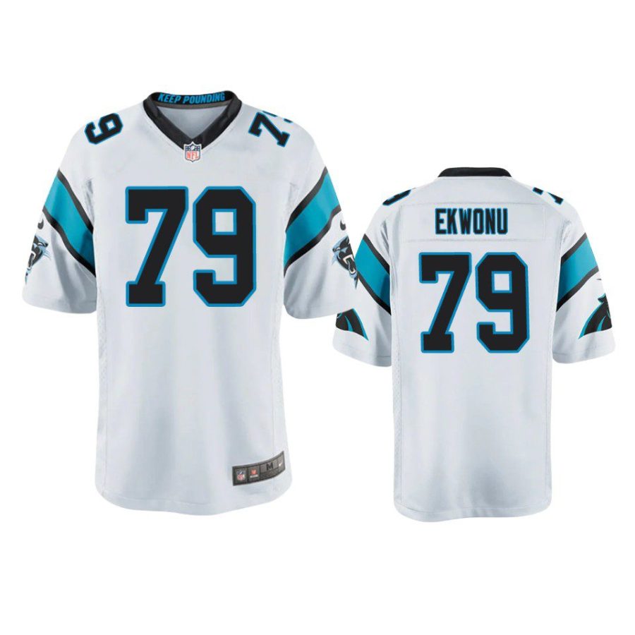 youth panthers ikem ekwonu game white jersey