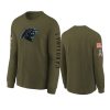 youth panthers olive team logo long sleeve 2022 salute to service jersey