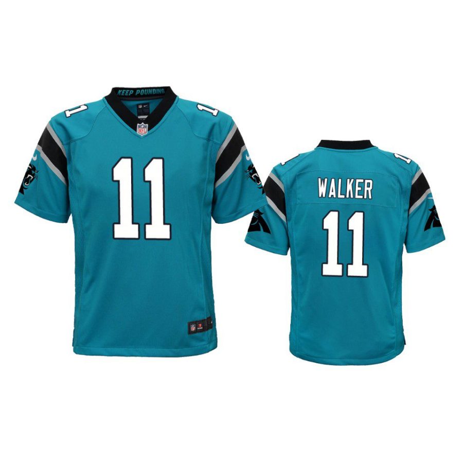 youth panthers p.j. walker game blue jersey