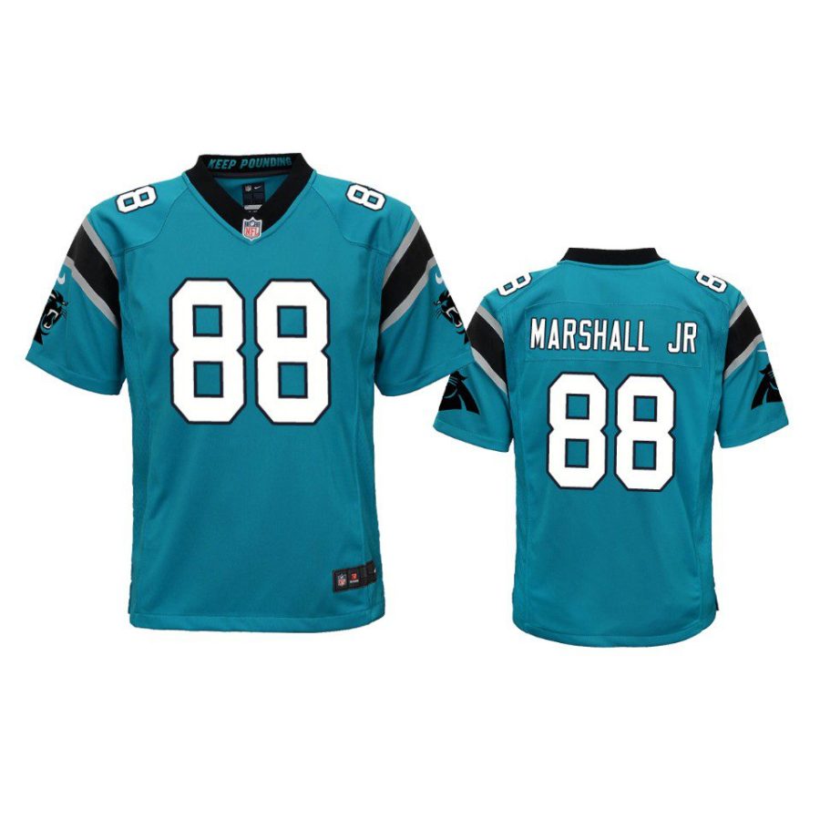 youth panthers terrace marshall jr. game blue jersey
