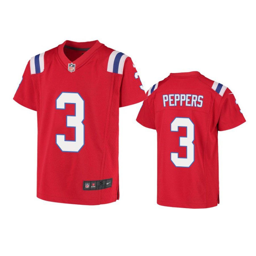 youth patriots jabrill peppers game red jersey