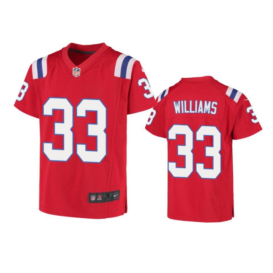 youth patriots joejuan williams game red jersey