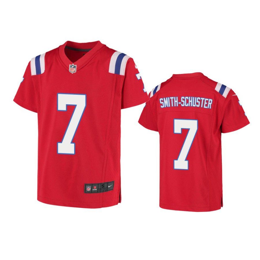 youth patriots juju smith schuster game red jersey