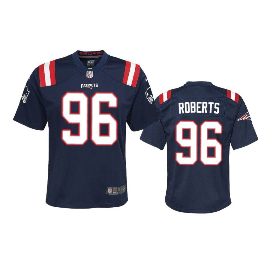 youth patriots sam roberts game navy jersey
