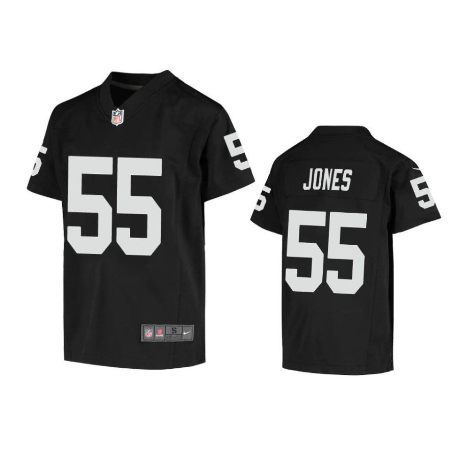 youth raiders chandler jones game black jersey