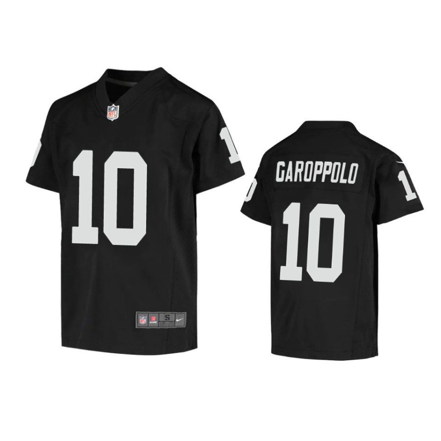 youth raiders jimmy garoppolo game black jersey