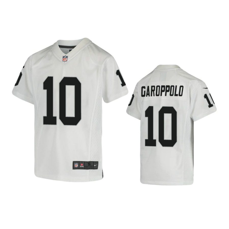 youth raiders jimmy garoppolo game white jersey