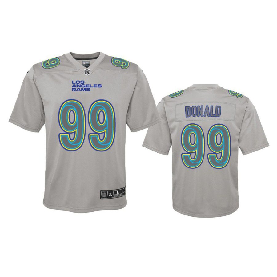 youth rams aaron donald atmosphere fashion game gray jersey