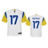 youth rams baker mayfield alternate game white jersey