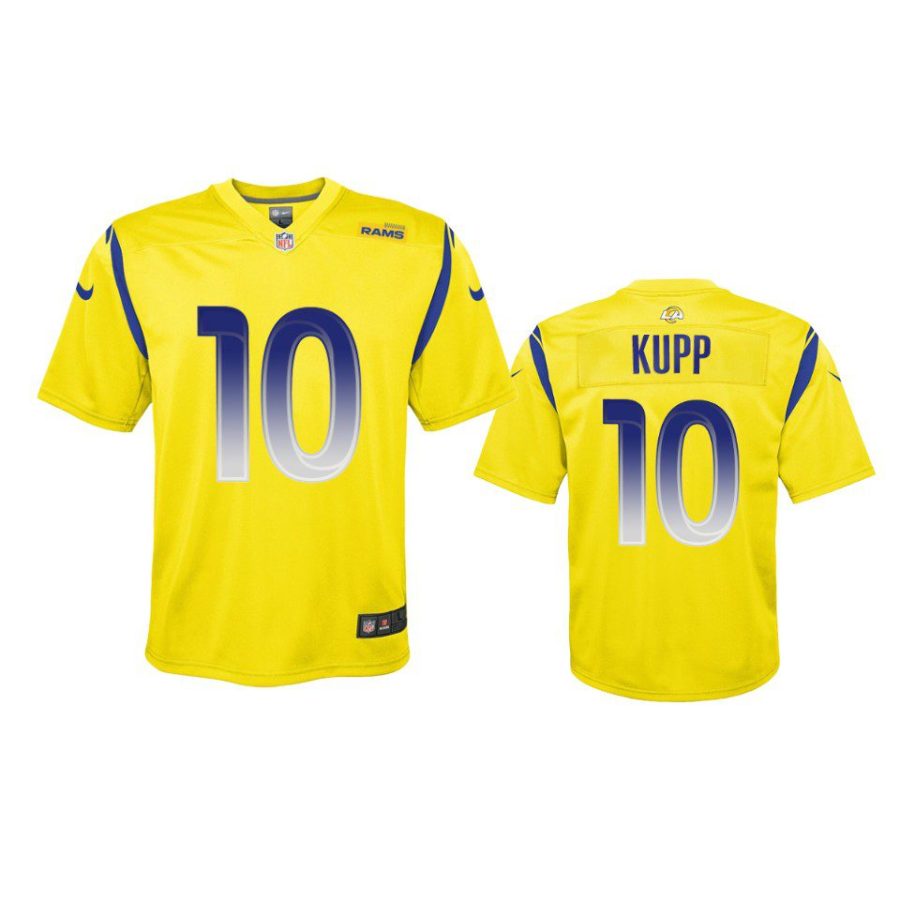 youth rams cooper kupp gold inverted legend jersey