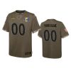 youth rams custom olive limited 2022 salute to service jersey