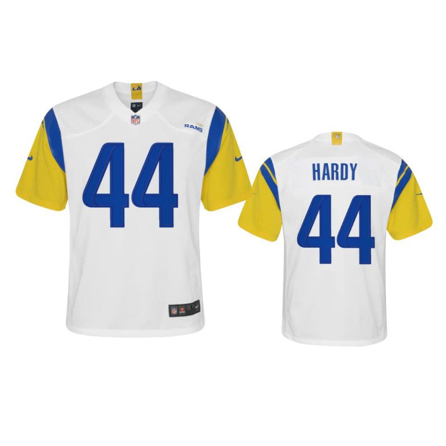 youth rams daniel hardy alternate game white jersey