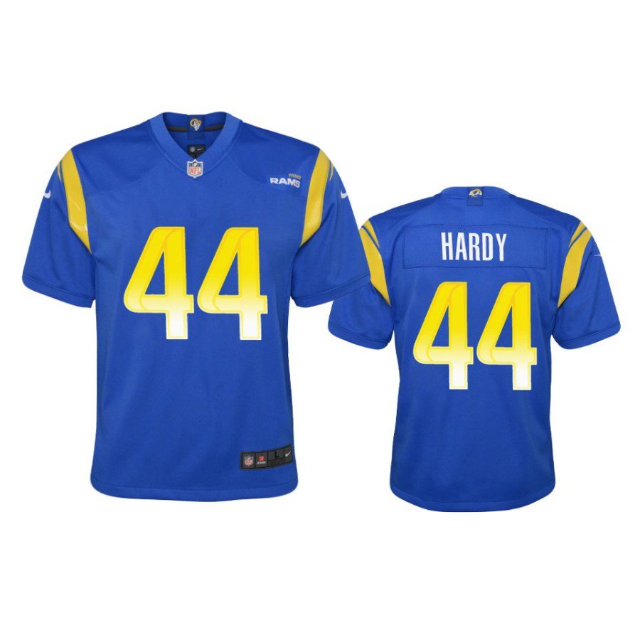 youth rams daniel hardy game royal jersey