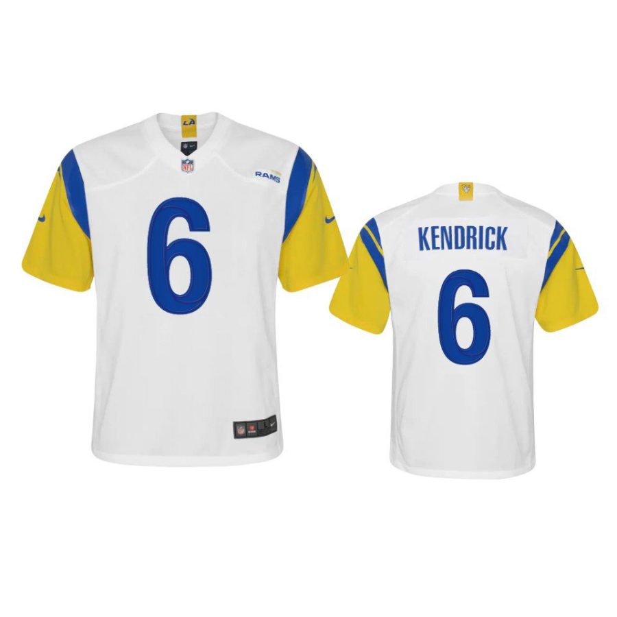 youth rams derion kendrick alternate game white jersey