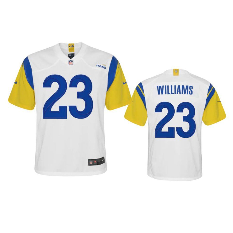 youth rams kyren williams alternate game white jersey