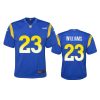 youth rams kyren williams game royal jersey