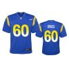 youth rams logan bruss game royal jersey