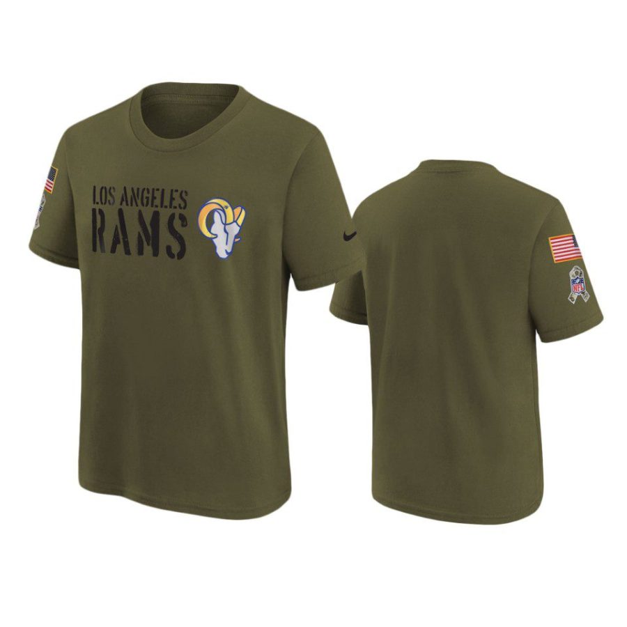 youth rams olive legend 2022 salute to service jersey