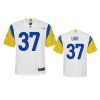 youth rams quentin lake alternate game white jersey