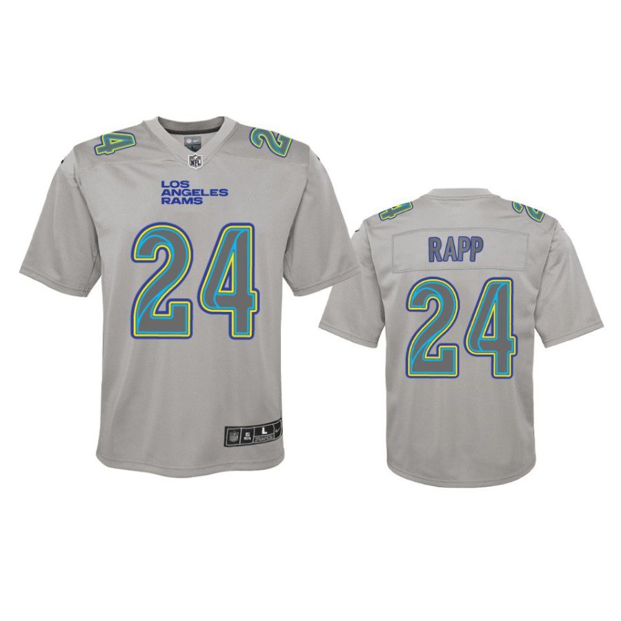 youth rams taylor rapp atmosphere fashion game gray jersey