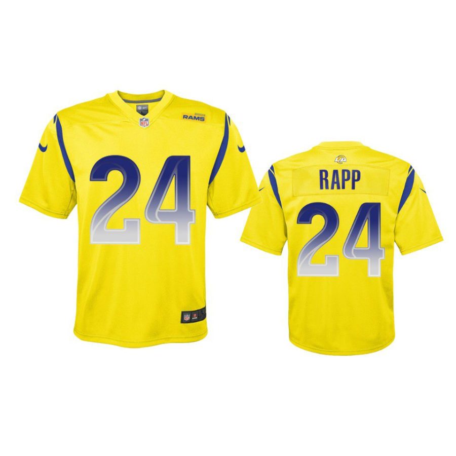 youth rams taylor rapp gold inverted legend jersey